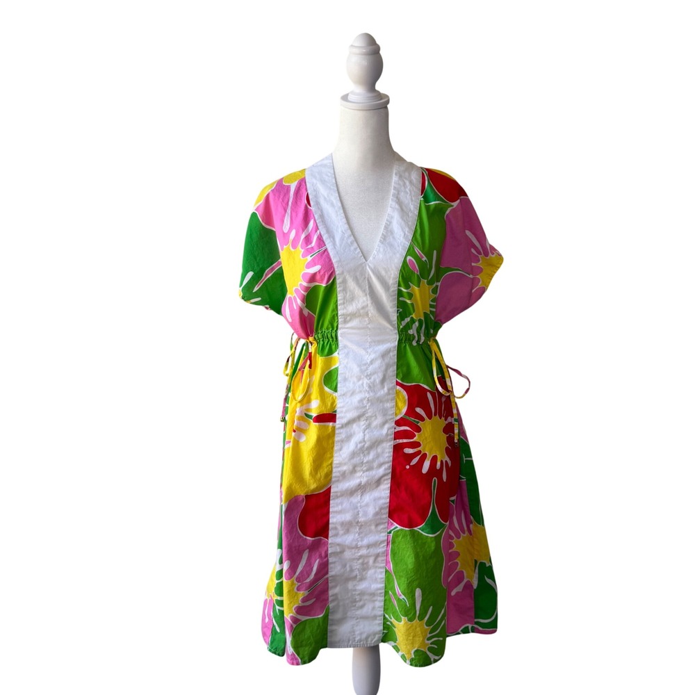 Lilly Pulitzer Tropical Hibiscus Print Tunic Dress Size Resort Preppy Floral